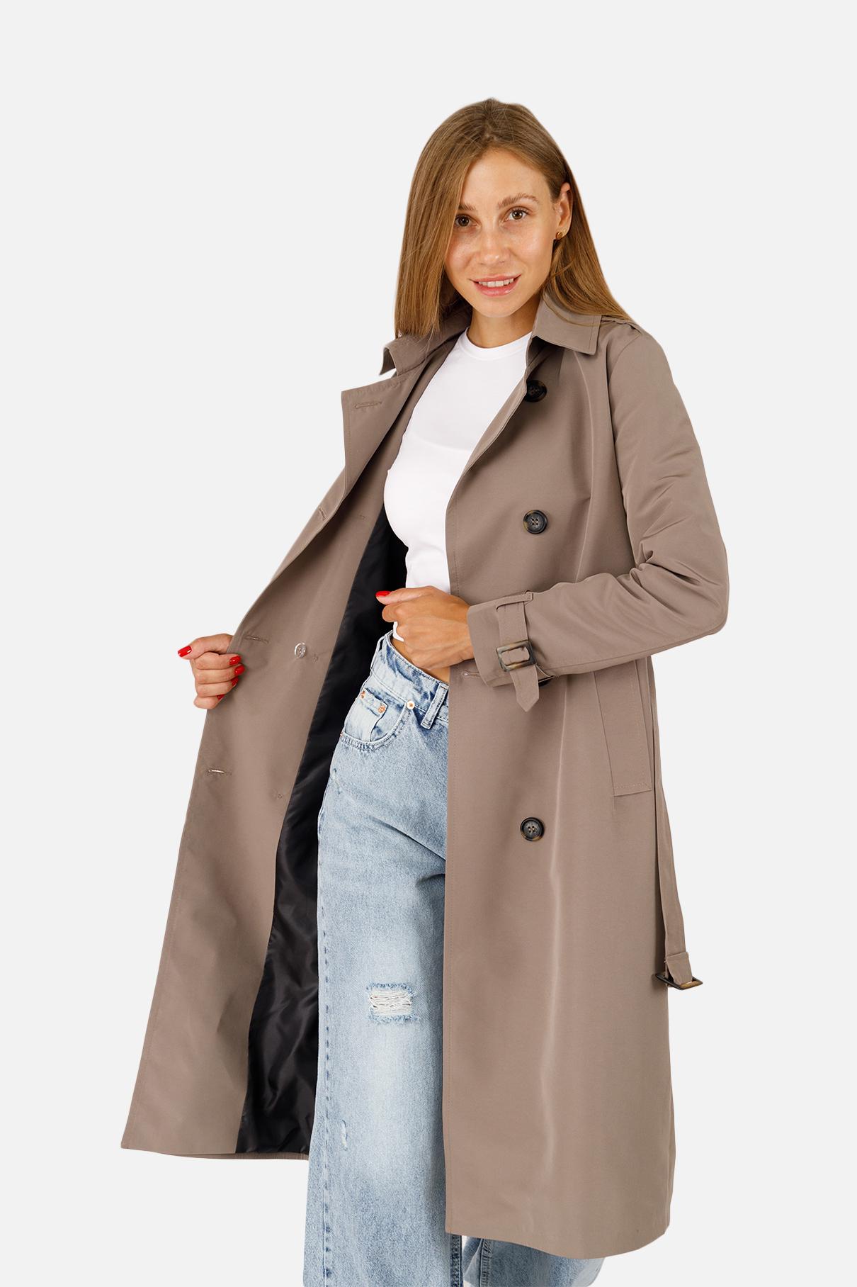 Плащ жіночий р. 46 Капучино (SKT001017253) - фото 2