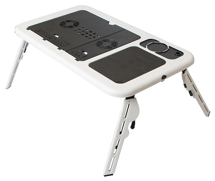 Столик для ноутбука E-Table с охлаждением Белый (90845)