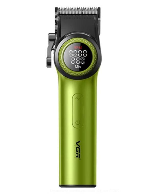 Машинка для стрижки VGR V-001 акумуляторна 10 насадок Зелений (2390000031)