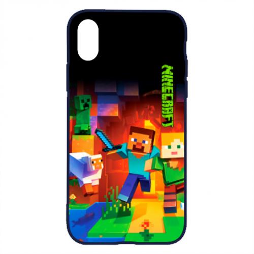 Чехол для iPhone X/Xs Майнкрафт (9993089-8-160754)