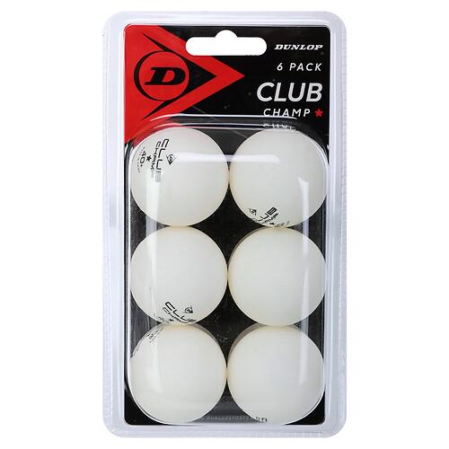 Набір м’ячів для настільного тенісу DUNLOP DL679345 CLUB CHAMP 40 мм 6 шт. Білий (31773320)