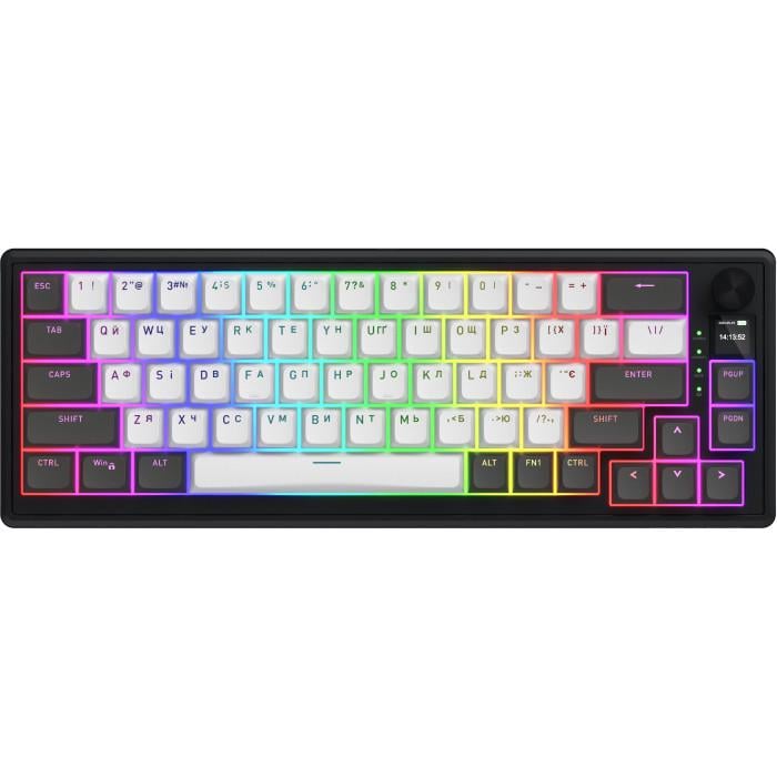 Клавиатура беспроводная Hator Skyfall 65 Pro Wireless механическая TFT Display 65 клавиш Grey/Black (HTK4160UA)