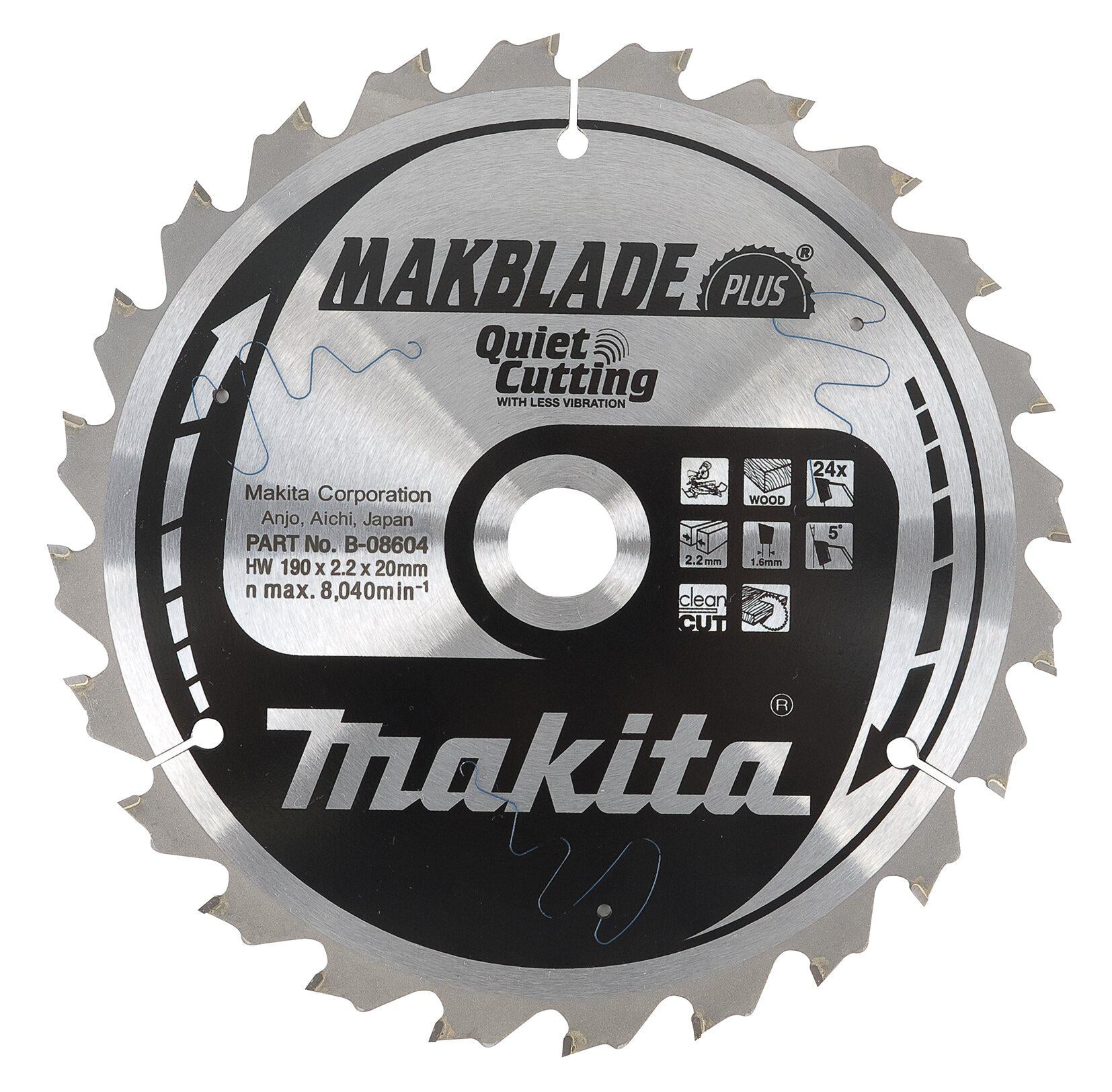 Диск пильный по дереву Makita Makblade Plus 190х20 мм 24T