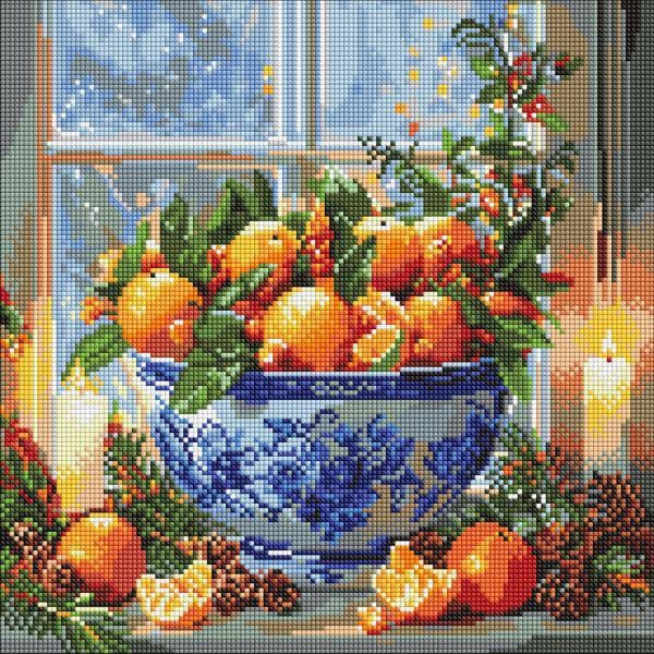Алмазная мозаика Ideyka Цитрусы в весе 40x40 см (Id-AMO20007)
