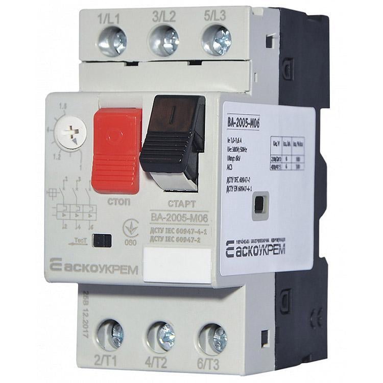 Автомат защиты двигателя АСКО-УКРЕМ ВА-2005 М06 1-1,6А (2348868582)