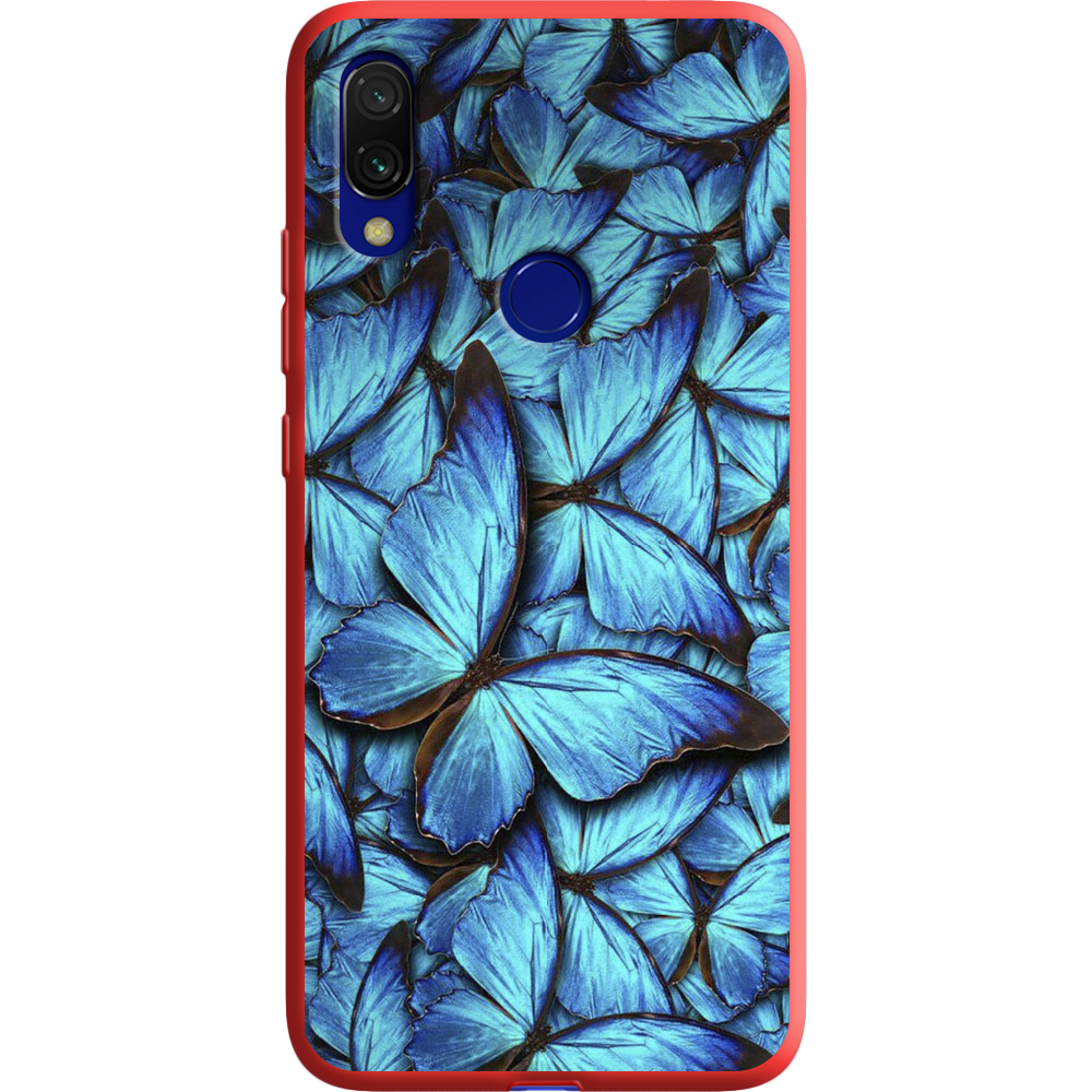 Чехол Boxface Xiaomi Redmi 7 лазурные бабочки Красный силикон (36506-up1550-37060)