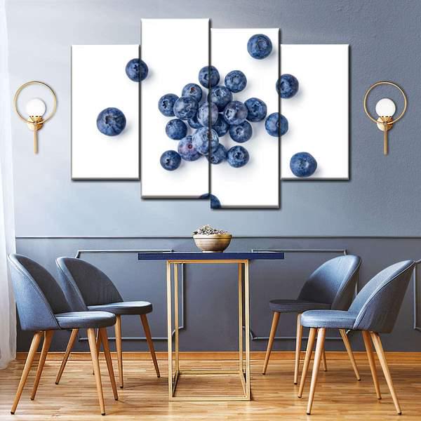 Модульная картина KIL Art Голубика из четырех частей 129x90 см (M4_L_180)