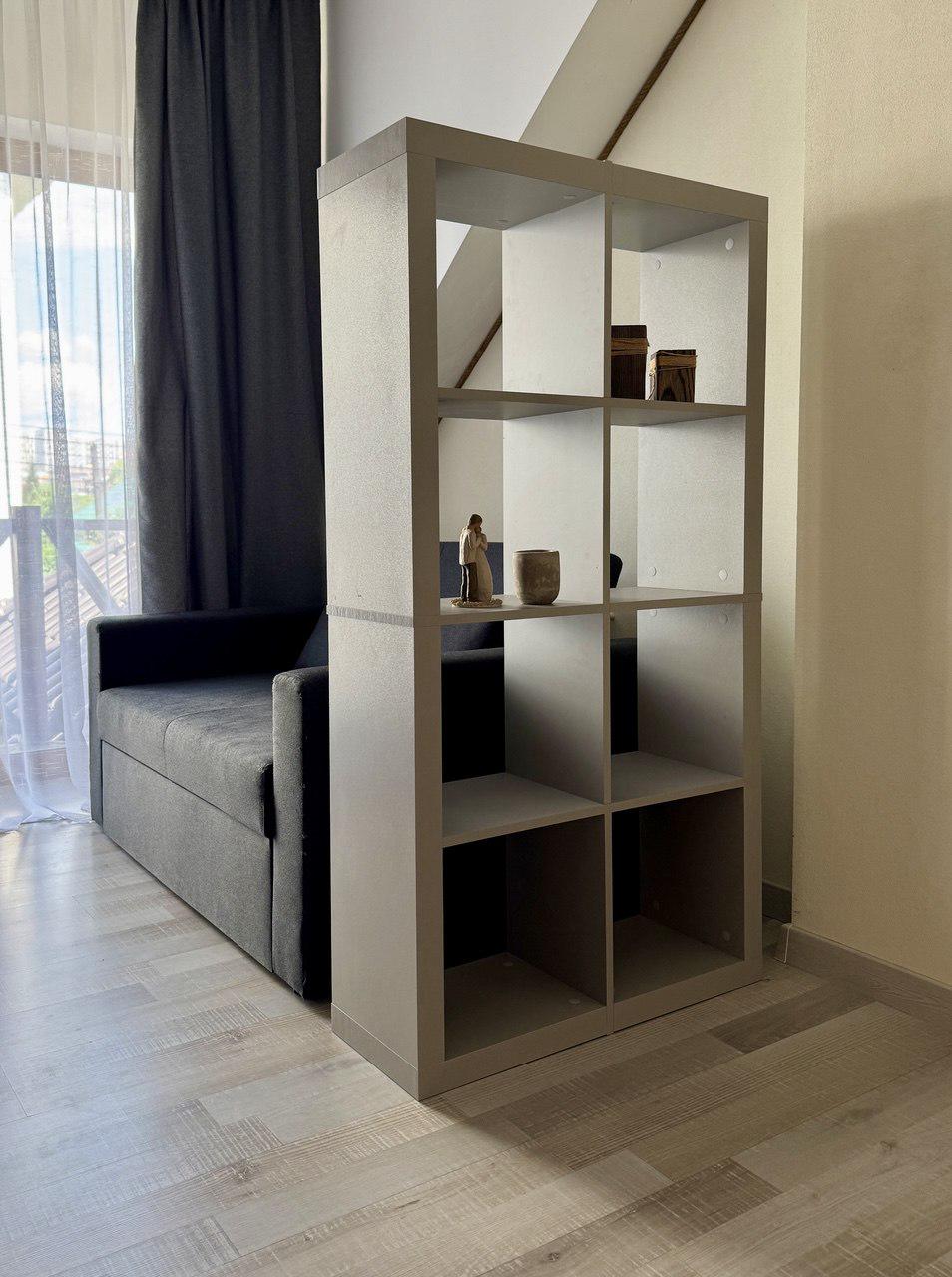 Тумба в гостинную Inteo Микс 2х4 1500х792х290 мм Серый платиновый