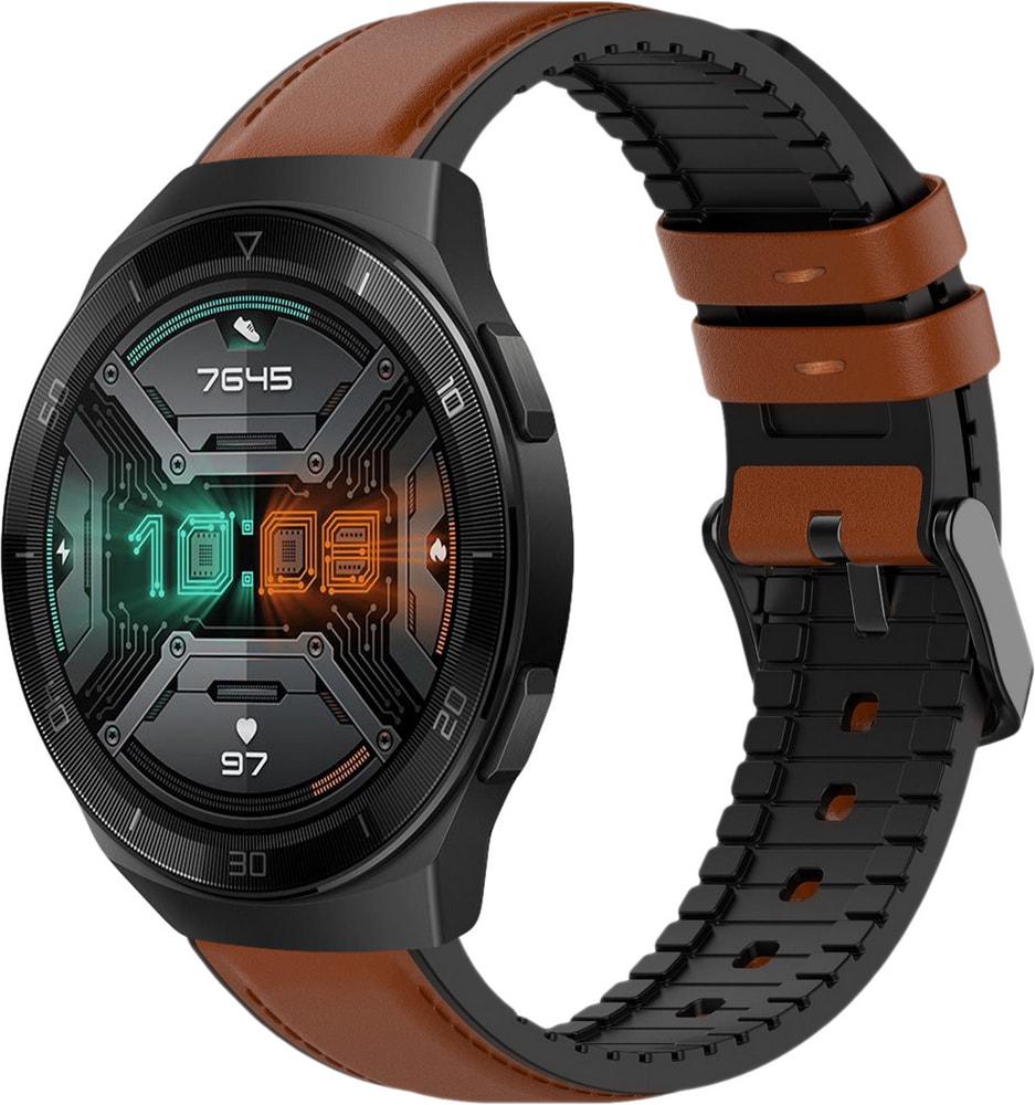 Ремешок кожаный Tamyx для Huawei Watch GT2e 46 мм Brown (31614-30)