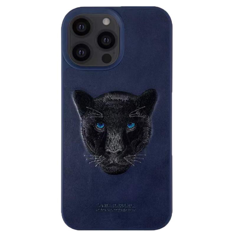 Чехол для iPhone 13 Pro Santa Barbara Polo с вышивкой "Пантера" Синий