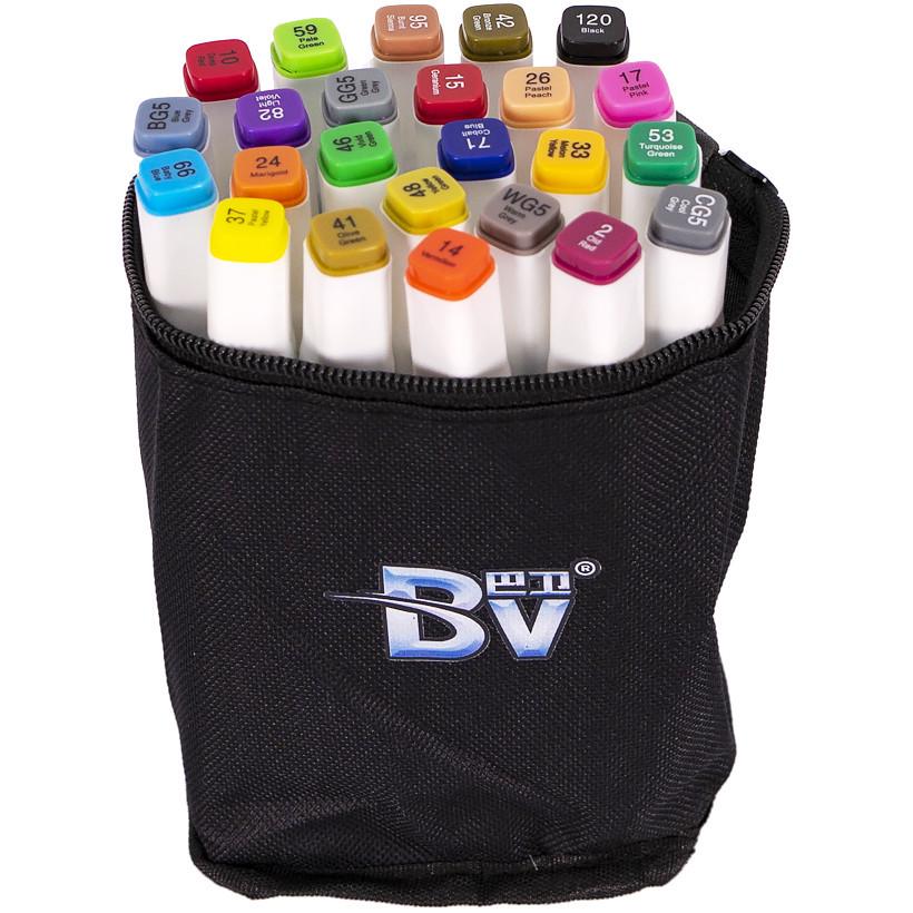 Набор скетч-маркеров двухсторонних Bavi BV800-24 в сумке 24 цветов (SunR22382)