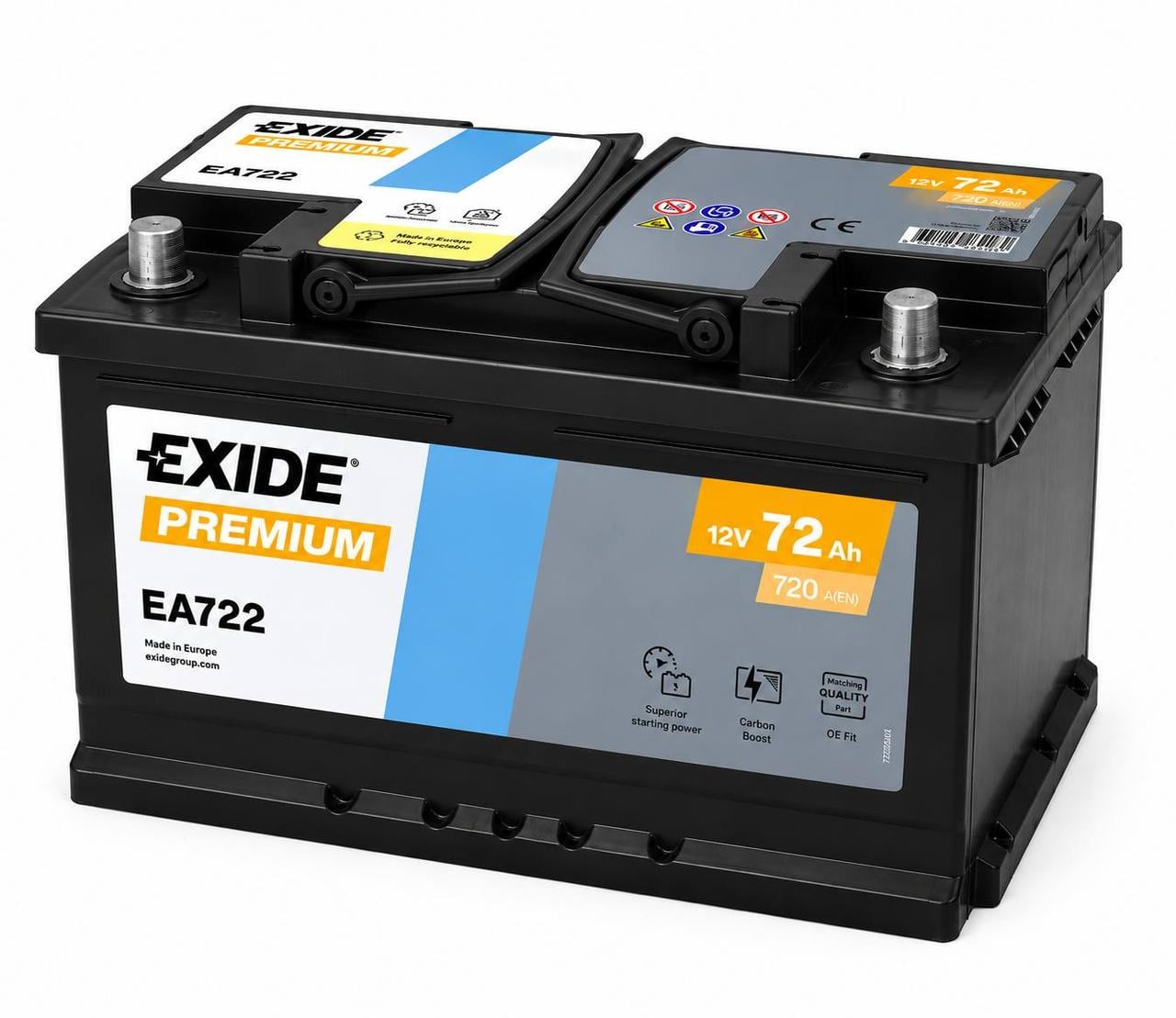 Акумулятор автомобільний EXIDE 72 Ah 720A R+ 12V низькобазовий (3146107203) Акумулятор автомобільний EXIDE 72 Ah 720A R+ 12V низькобазовий (3146107203)