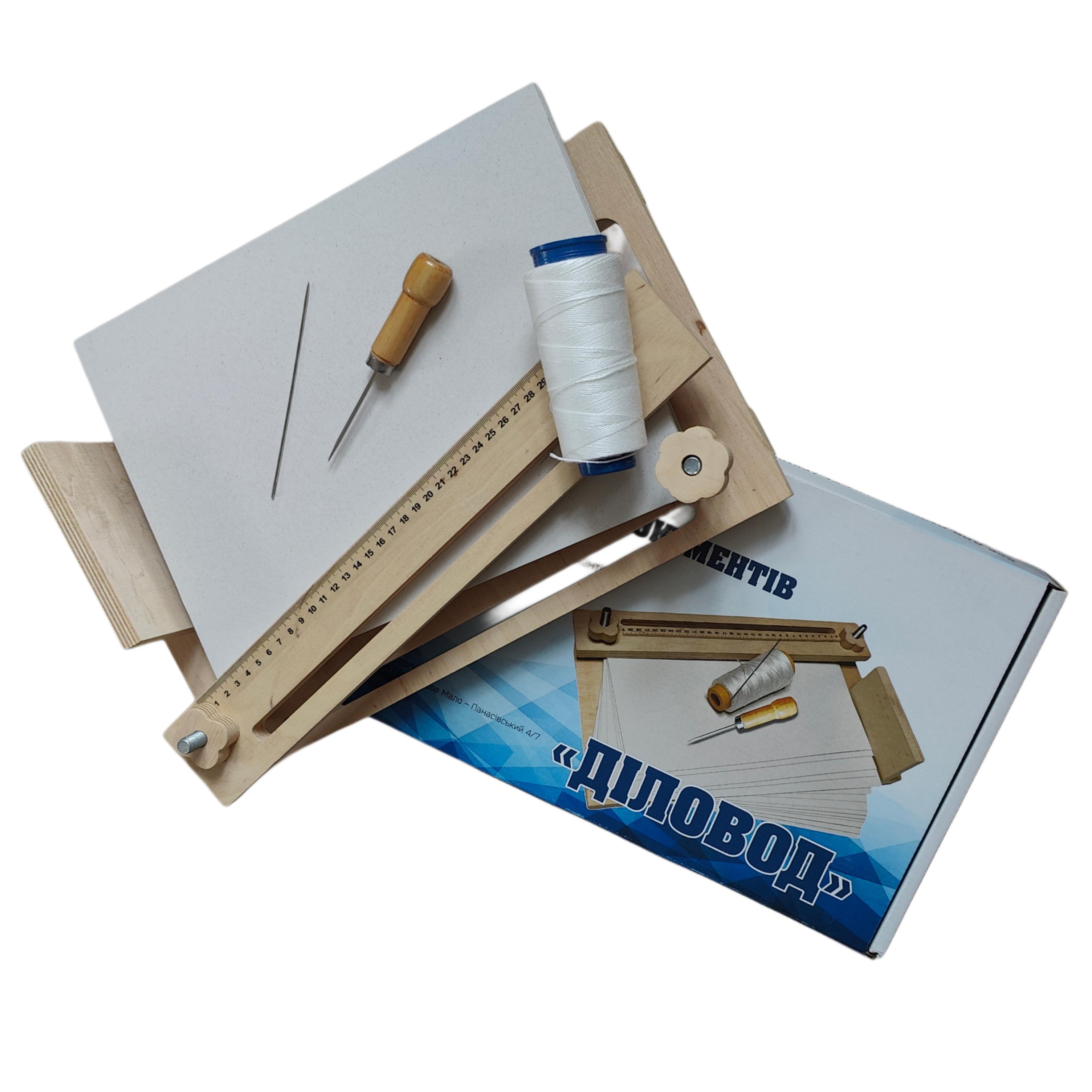 Набор для архивного переплета документов ДЕЛОВОД 50 архивных дел картон 0,6 мм Кремовый (NАB-ДЛХ-CPU+50KPL-А4+KN-3)