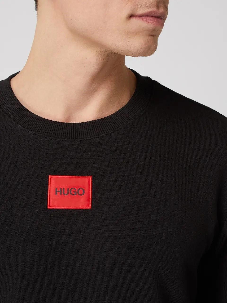 Світшот чоловічий Hugo Boss Cotton-terry regular-fit sweatshirt with logo label 75-2098BLK-RD M - фото 3