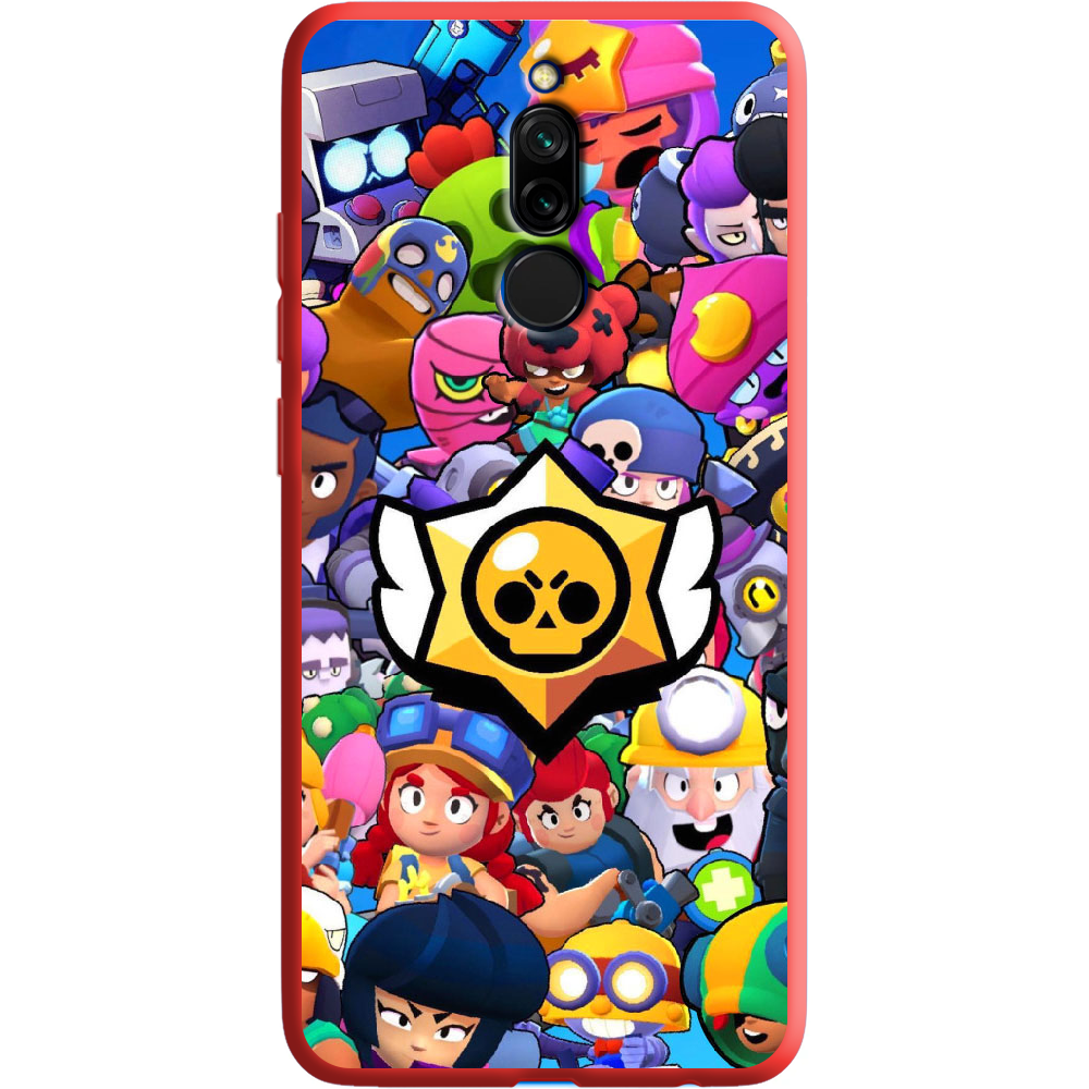Чехол Boxface Xiaomi Redmi 8 Brawl Stars Красный силикон (38411-up2389-38680)