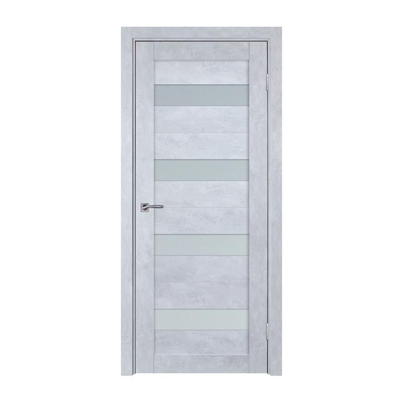 Дверное полотно TD ТД-17 МДФ 2000х700 мм Серый/Белое стекло (5359217)