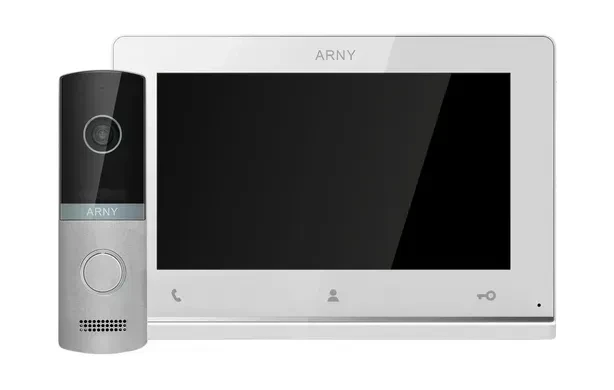 Комплект видеодомофона мультиформатный ARNY AVD-7121 AVD-710 2 Мп TFT с AVP-NG230 1 Мп White/Silver (3081177317)