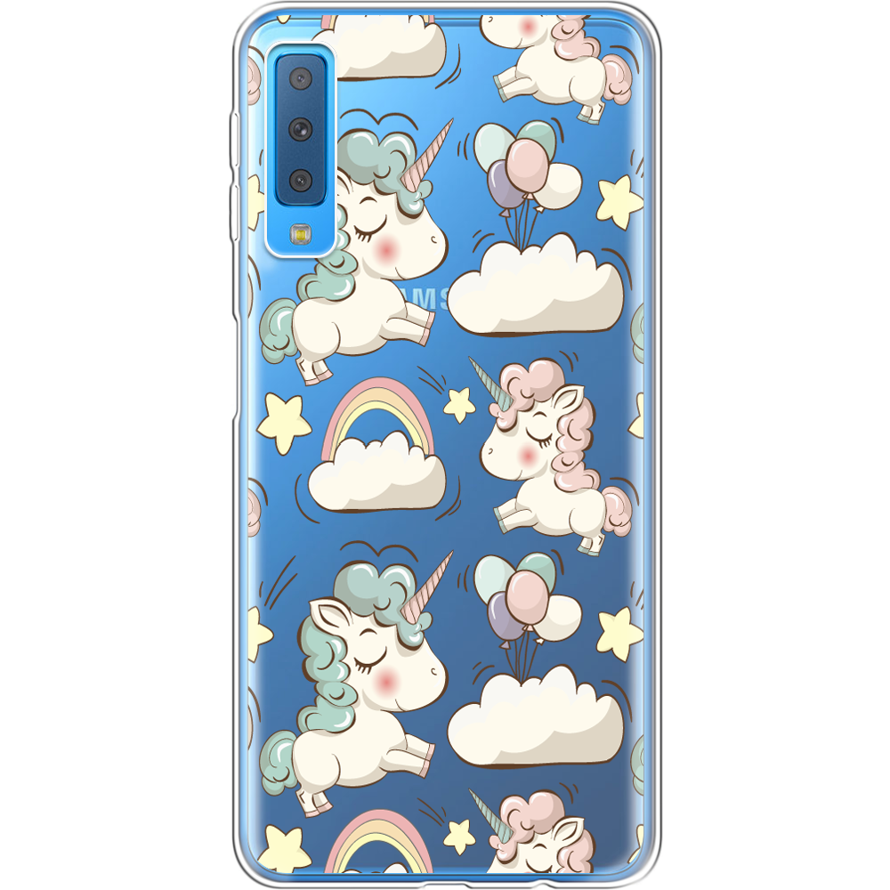 Чохол Boxface Samsung A750 Galaxy A7 2018 Unicorns Прозорий силікон (35481-cc2-35481)