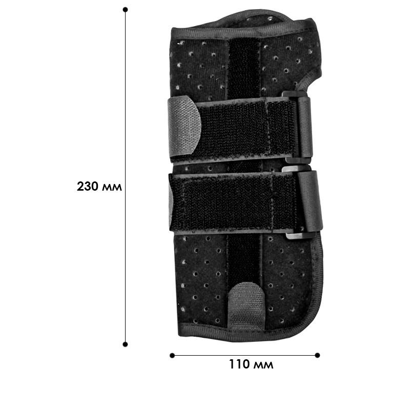 Бандаж на променево-зап'ястковий суглоб і великий палець Lesko SD-59 Right L фіксатор з алюмінієвими вставками Black (29-49-10752-55448) - фото 8