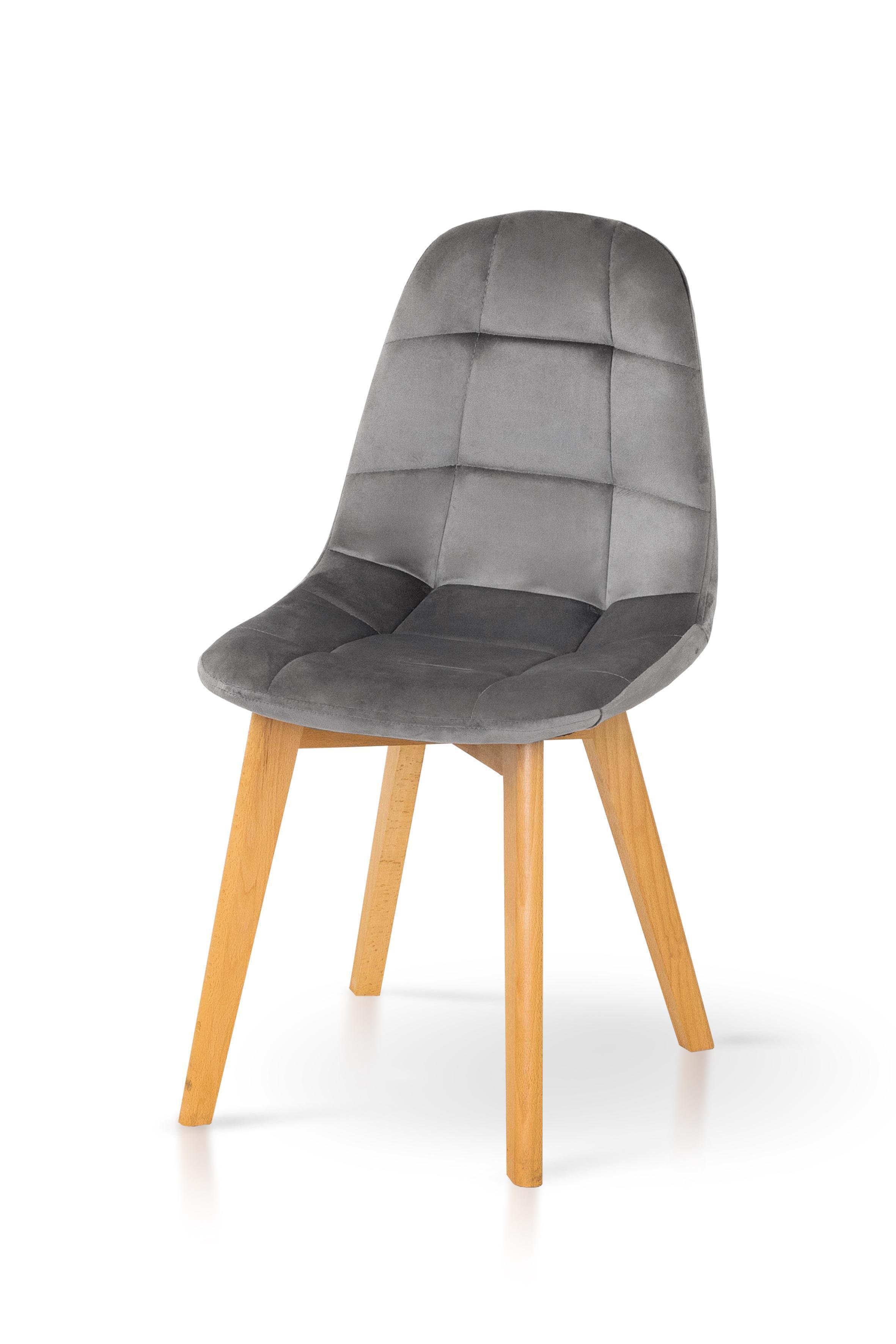 Стілець для кухні та вітальні Джастін Ірис велюр 460х840х500 мм Сірий (GAА0054929)