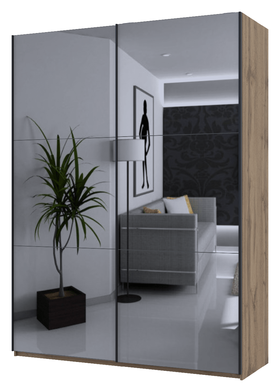 Шкаф-купе Doros G-Caiser 2 зеркала/3 части 180х60х240 см Тахо (42005011)
