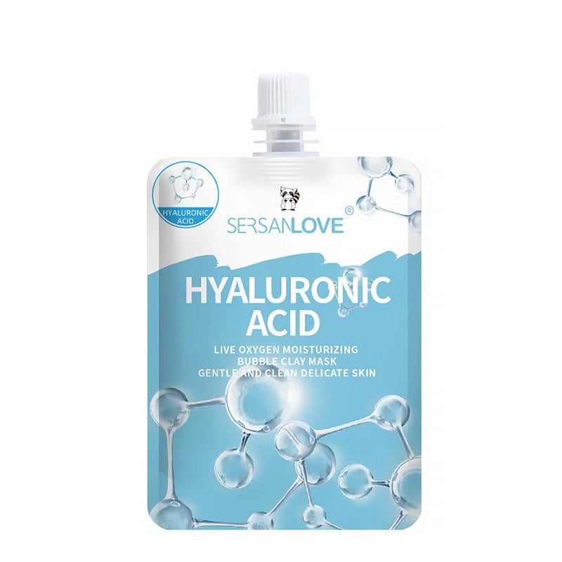 Маска для лица Sersanlove Hyaluronic Acid Live Oxygen Moisturizing Bubble Clay экстракт гиалуроновой кислоты (22391662)