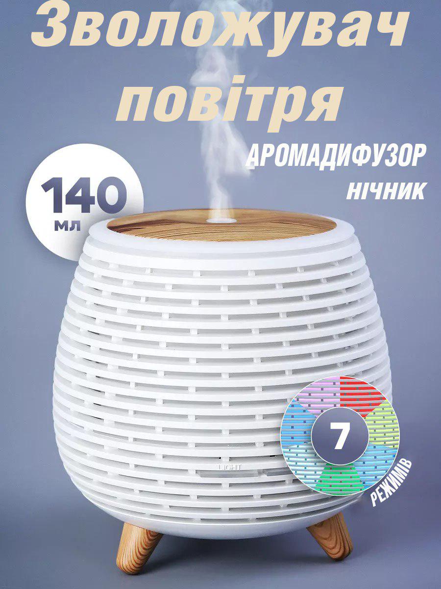 Увлажнитель воздуха ультразвуковой Holdmay 7 режимов подсветки 140 мл Белый (60492L) - фото 2