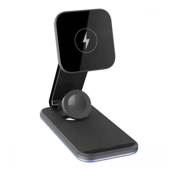 Зарядное устройство беспроводное Proove Energy Fold 3в1 до 15W Qi Black (601736)