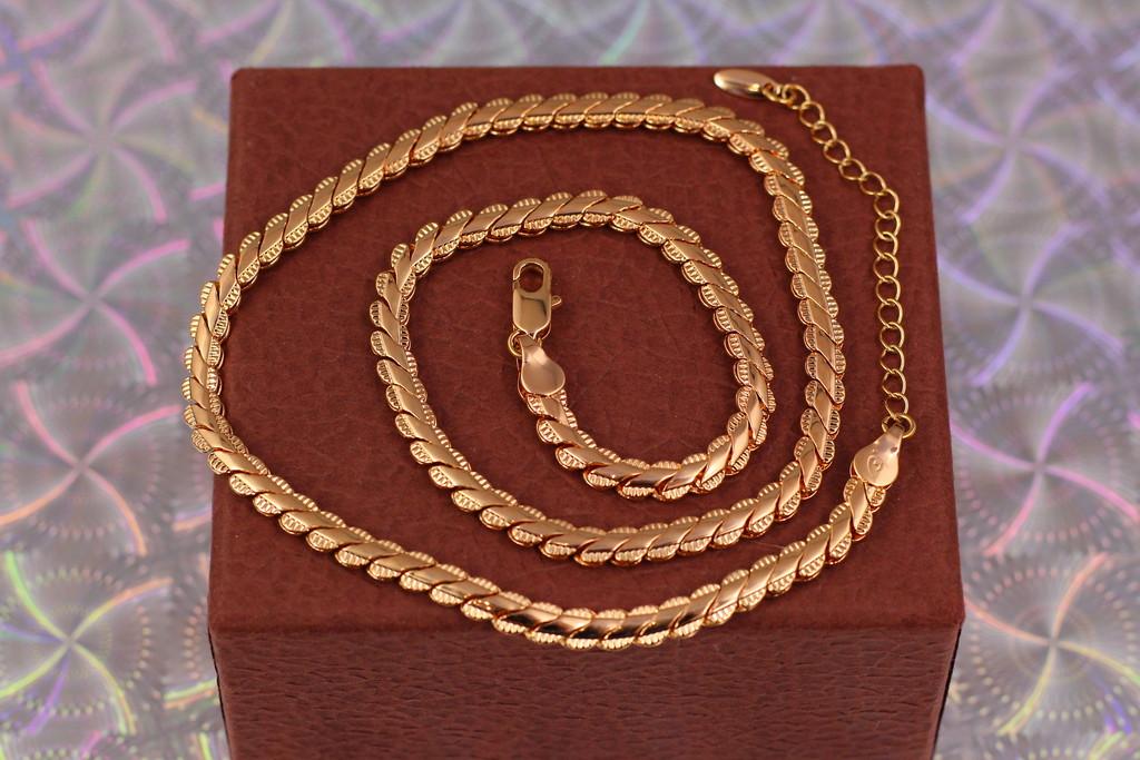 Цепь Xuping Jewelry Серпантин 42 см 4 мм Золотистый (1776283448)