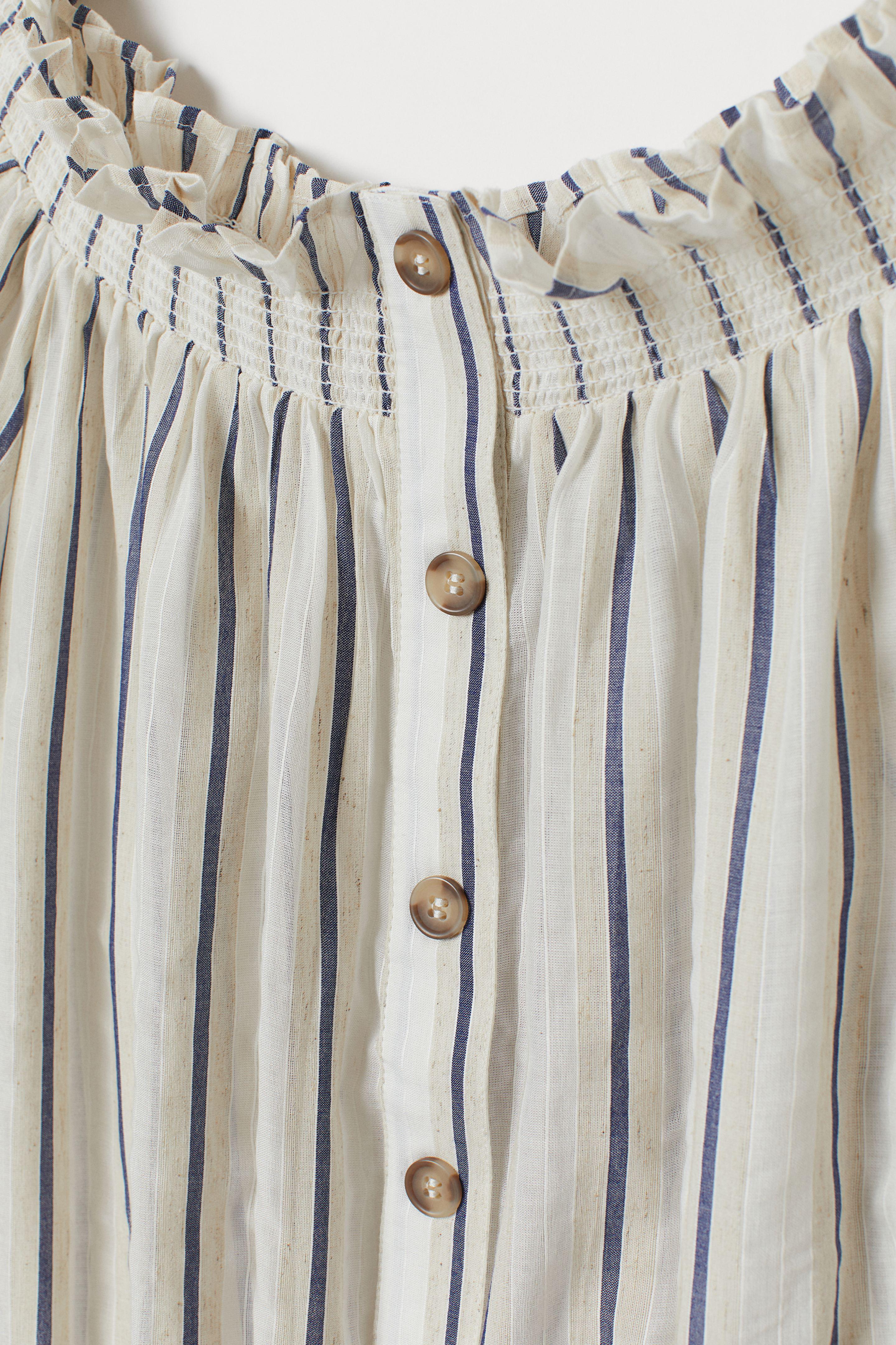 Блуза H&M Полоска р. 44 Бежевый (737137) - фото 2 Блуза H&M Полоска р. 44 Бежевый (737137) - фото 2