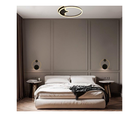 Бра настенная Sirius светодиодная 14W Золотой/Черный ( 8912 LH 14W D250*H60 gold+black) - фото 4