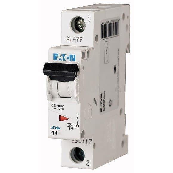 Автоматический выключатель Eaton Xpole PL4-C50/1 50А однополюсный/кривая C/Iкз 4,5 кA (293129)