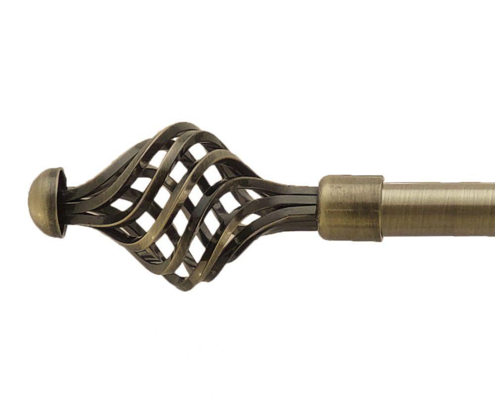 Карниз трубчатый двухрядный Orvit Арезо Техно 19/19 мм 240 см Черный/Антик (000-8166) - фото 2 Карниз трубчатый двухрядный Orvit Арезо Техно 19/19 мм 240 см Черный/Антик (000-8166) - фото 2