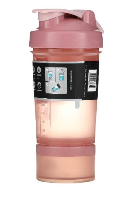 Шейкер спортивный Blender Bottle ProStak с 2-мя контейнерами 22 oz/650 мл Rose/Pink - фото 4