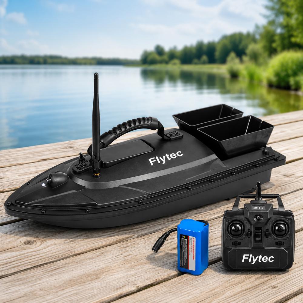 Кораблик для рыбалки Flytec AD26-23 12000 mAh 2 бункера радиоуправления (37-125813)
