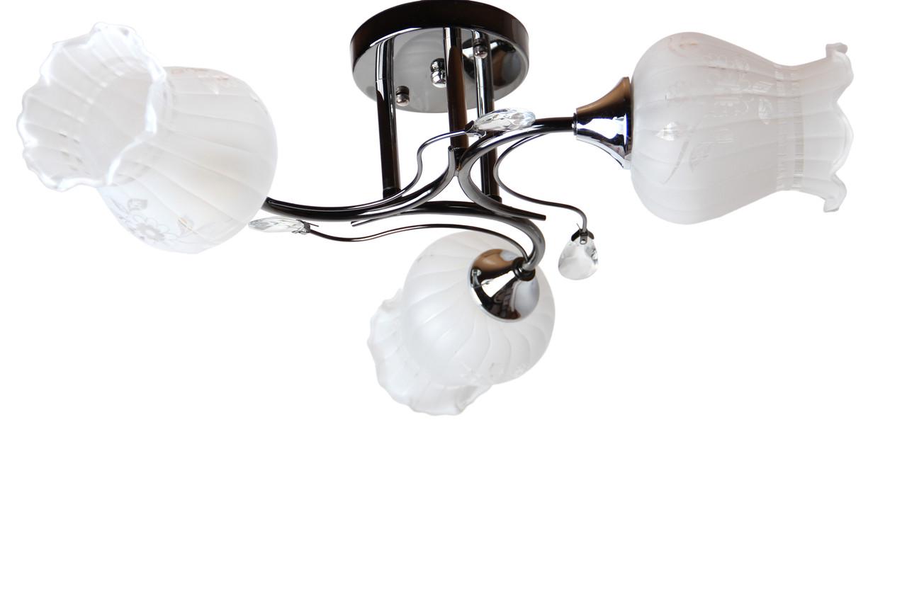 Люстра Svlight трехламповая 2023/3 Хром/Черный (494122646)