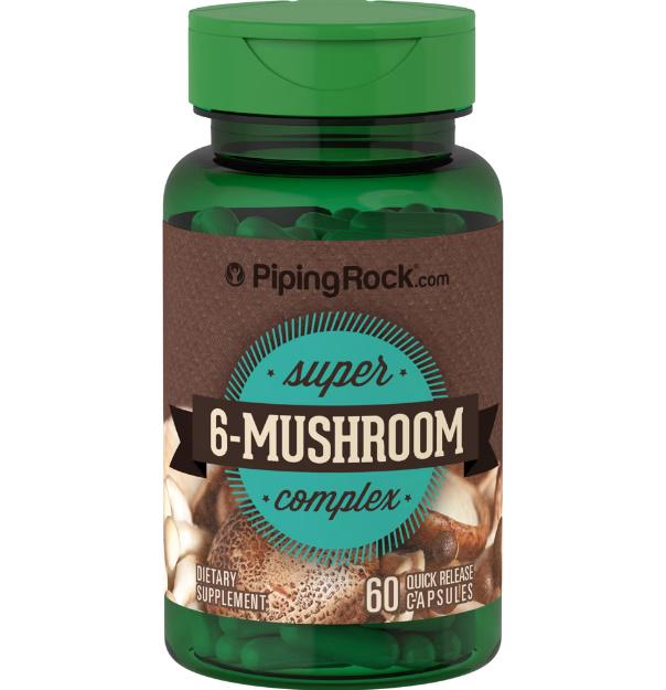 Грибной комплекс Piping Rock 6 Mushroom Extract Complex 60 Caps