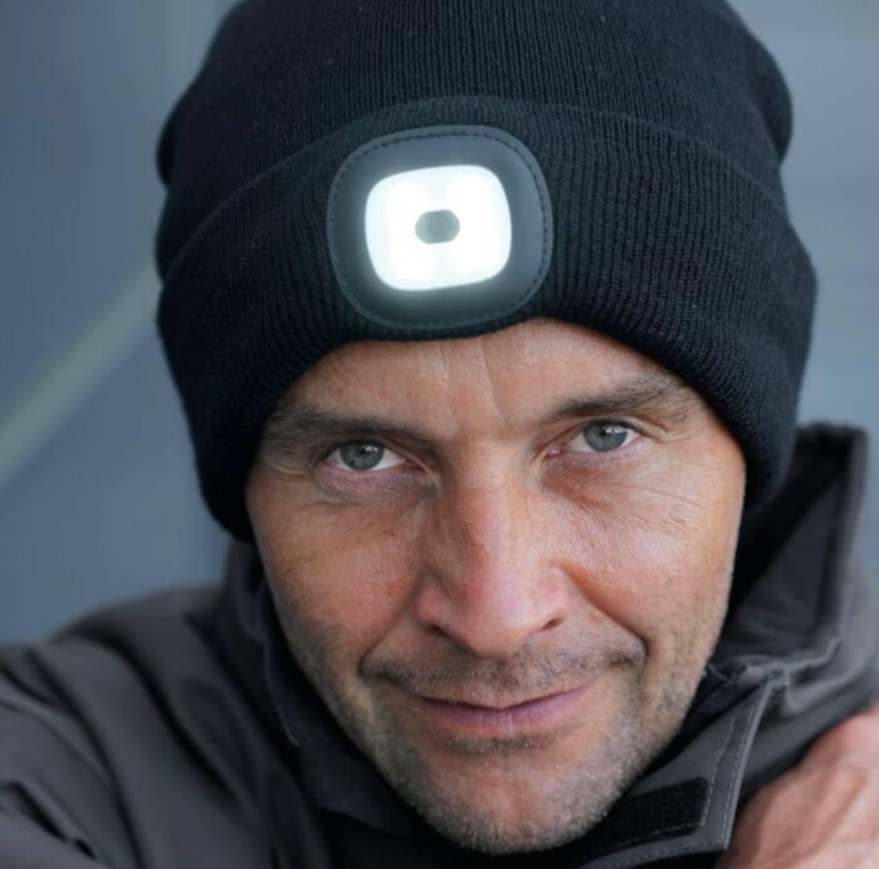 Шапка LumyStow з вбудованим ліхтариком Чорний (2669) - фото 5