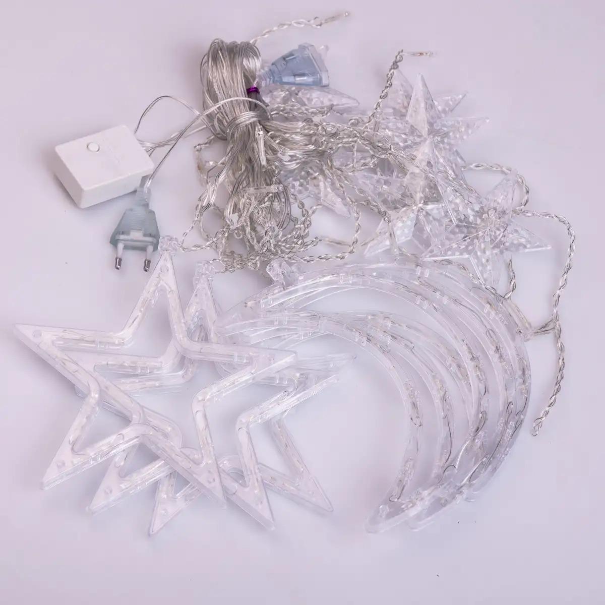 Гірлянда-штора Зірка на вікно/для фотозон 3 м Синій (5366) - фото 1