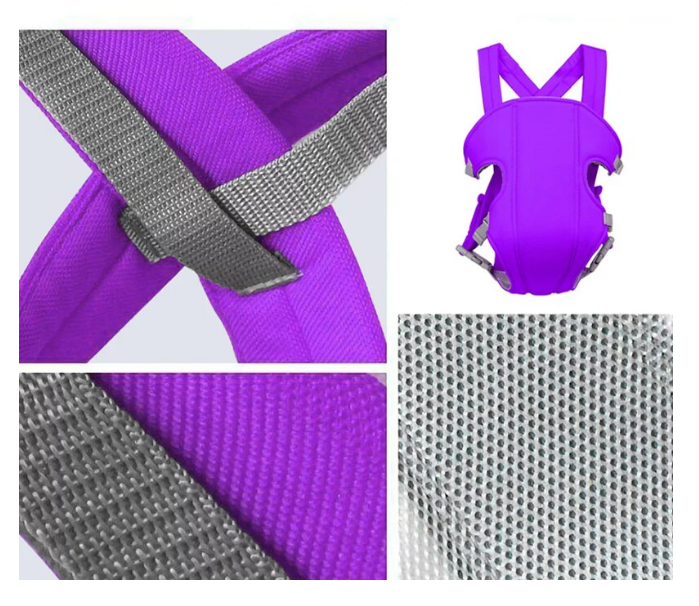 Рюкзак-кенгуру для ребенка от 3 до 24 месяцев до 15 кг Фиолетовый (2611249369) - фото 9