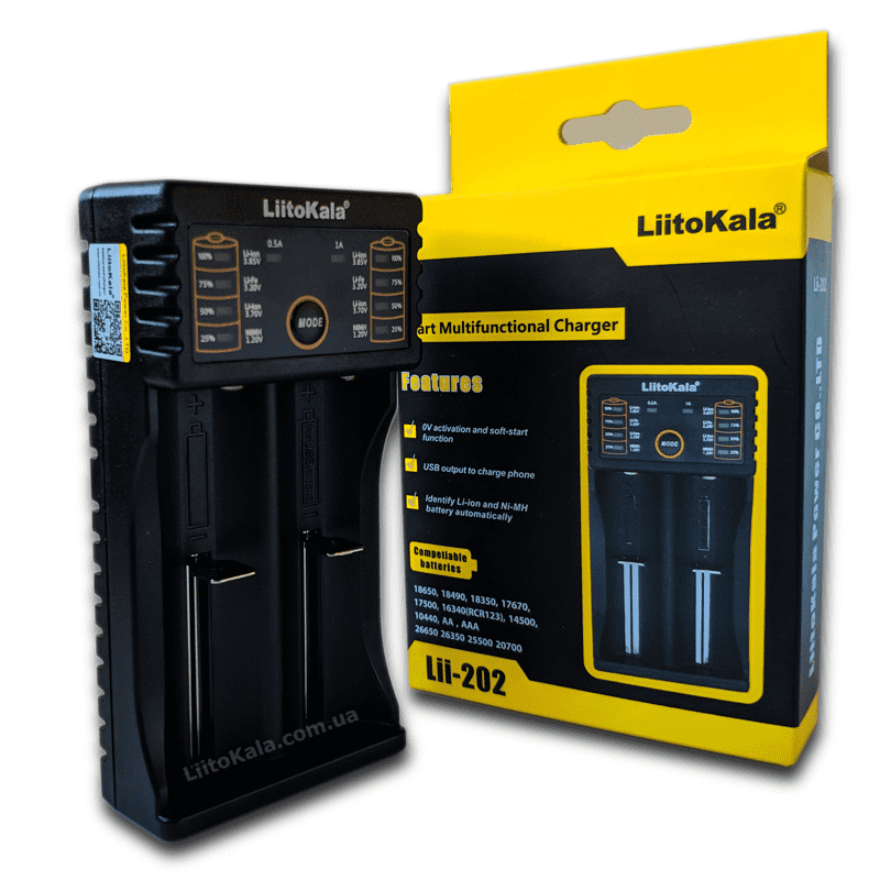 Зарядное устройство для аккумуляторов LiitoKala Lii-202 AA AAA Зарядное устройство для аккумуляторов LiitoKala Lii-202 AA AAA