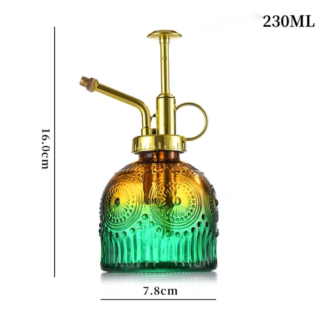 Опрыскиватель для комнатных растений винтажный 230 мл Зелено-коричневый/Золотой (14755966) - фото 3