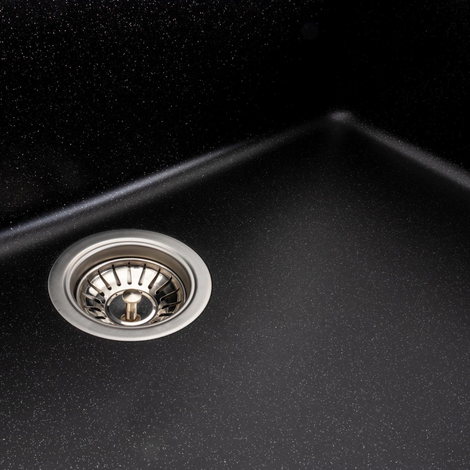 Мийка кухонна Platinum PLS-A39157 гранітна прямокутна 780x450 мм Чорний (25961049) - фото 6 Мийка кухонна Platinum PLS-A39157 гранітна прямокутна 780x450 мм Чорний (25961049) - фото 6