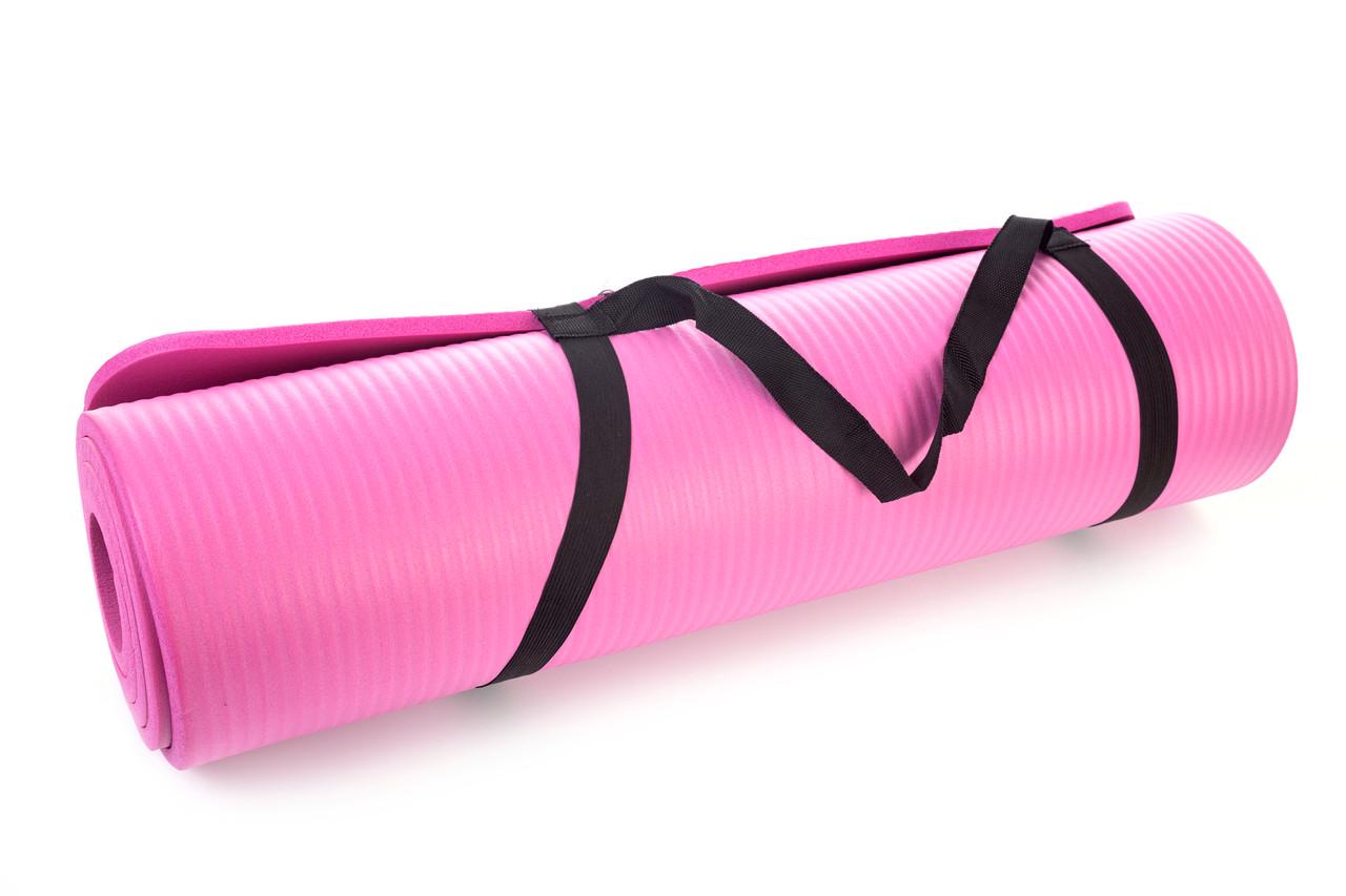 Коврик для йоги и фитнеса Power System PS-4017 NBR Fitness Yoga Mat Plus Pink 180х61х1 см (15272634) - фото 5