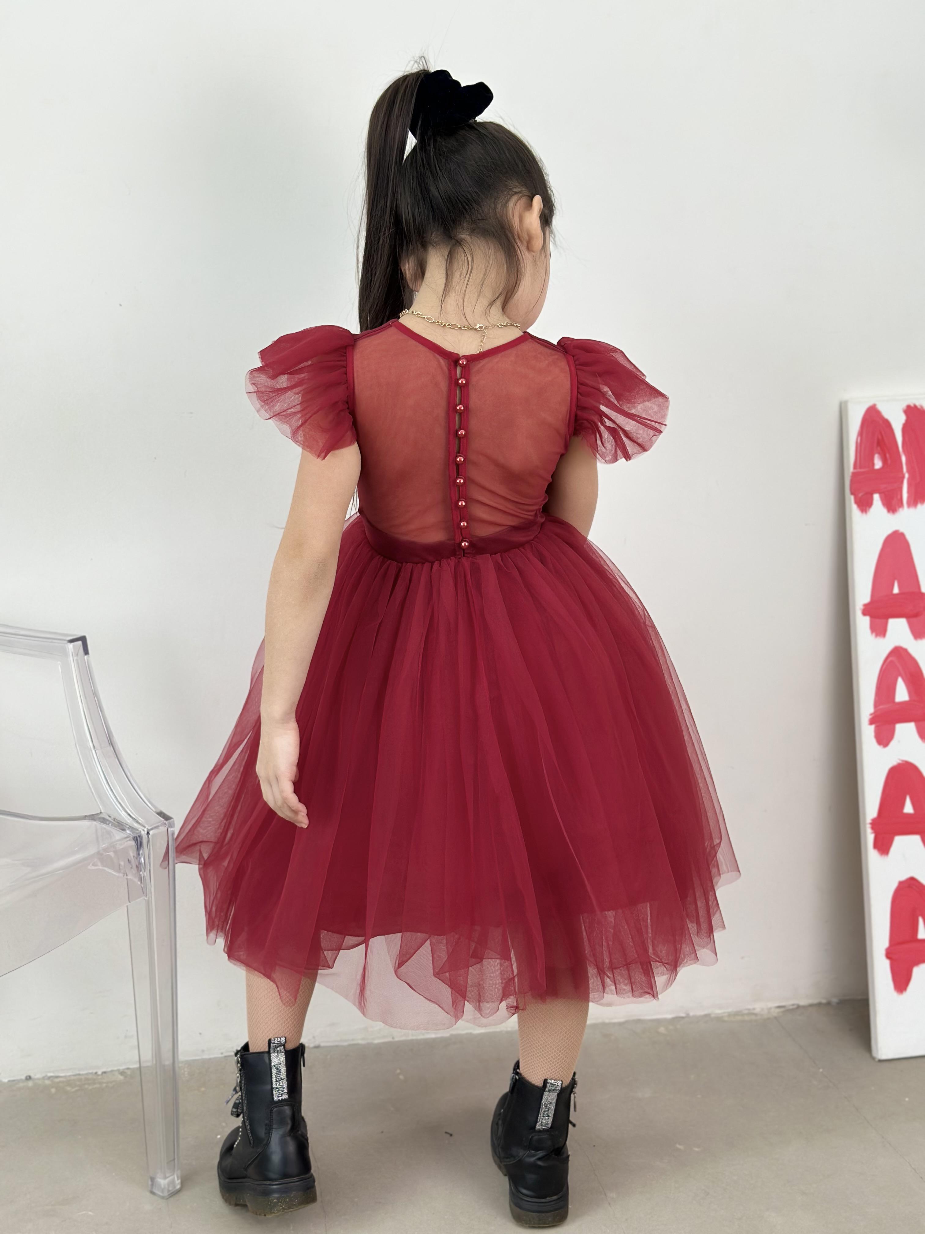 Платье очаровательное для девочек KatyKids Полина из фатина 130 см Винно-красный (11037060810) - фото 1 Платье очаровательное для девочек KatyKids Полина из фатина 130 см Винно-красный (11037060810) - фото 1