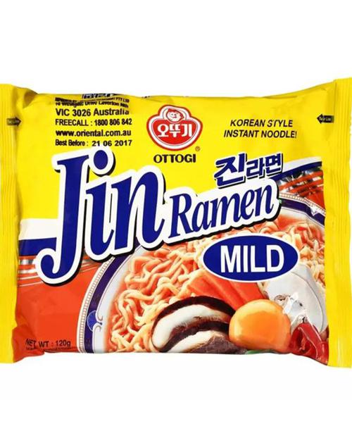 Лапша рамен Ottogi Jin Ramen мягкоострый 120 г (19070739)