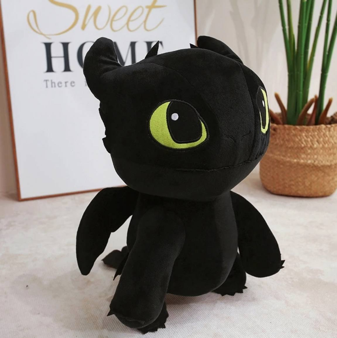 М'яка Іграшка Беззубик лежачий 60 см Чорний (bez333) - фото 3