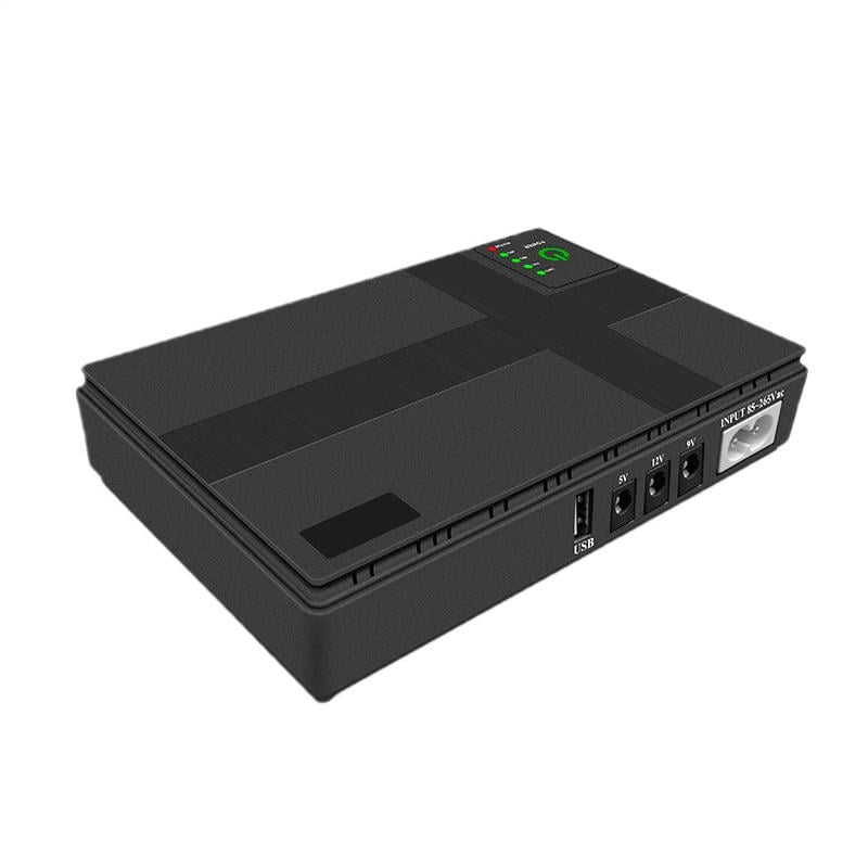 Источник бесперебойного питания Mini UPS для роутера 18W 10400 mAh DC 5В 9В 12В USB Черный (DC1018)