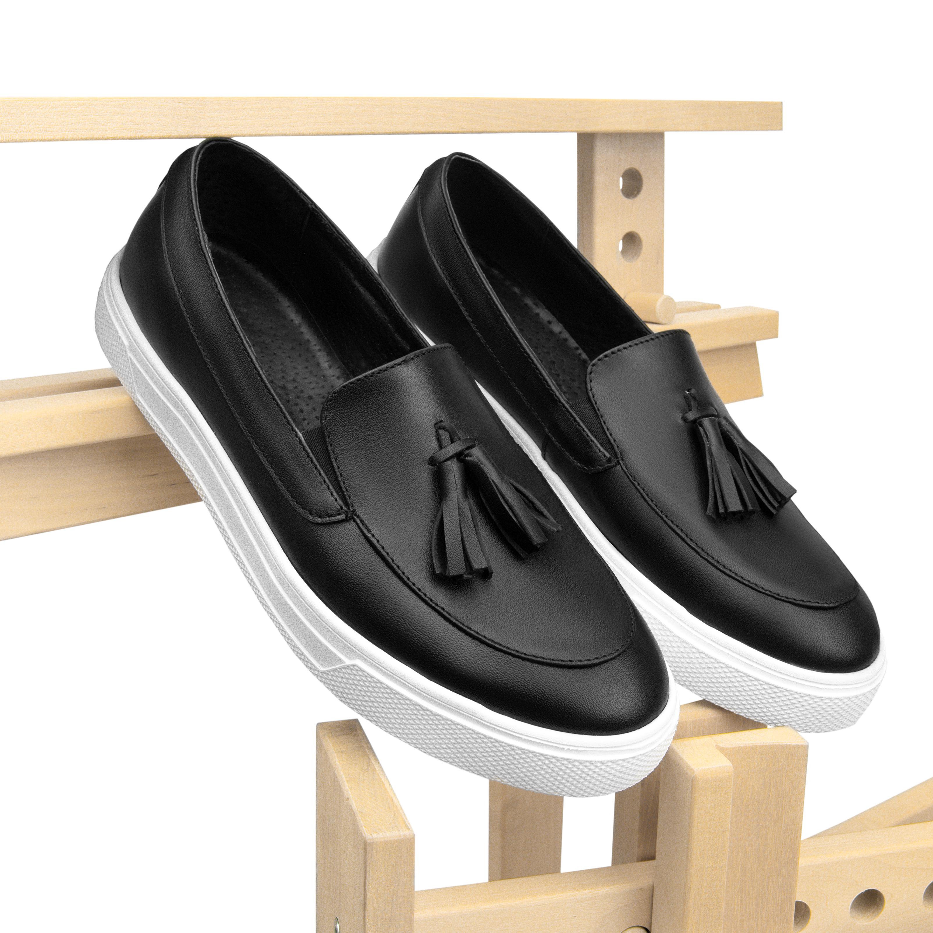 Лоферы Kindzer с кистями кожаные р. 38 Черный - фото 3 Лоферы Kindzer с кистями кожаные р. 38 Черный - фото 3