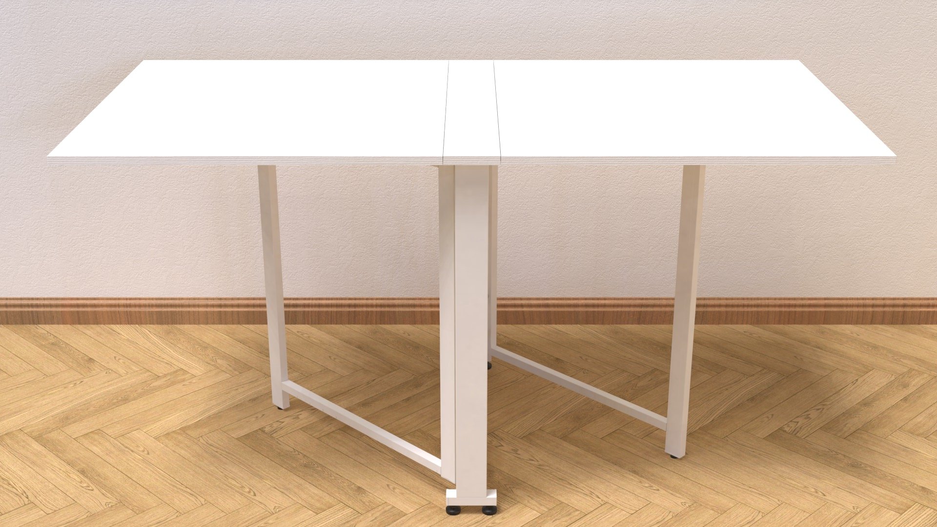 Стол-книжка трансформер Ferrum-decor Orion 2 металл/ДСП 16 мм 750x1520x730 мм Белый/Белый (ORI208) - фото 2 Стол-книжка трансформер Ferrum-decor Orion 2 металл/ДСП 16 мм 750x1520x730 мм Белый/Белый (ORI208) - фото 2